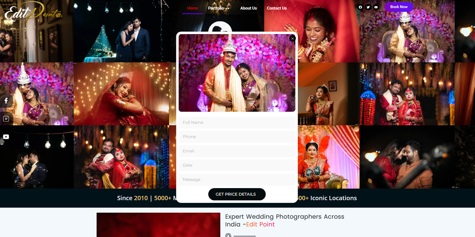 Edit Point — Wedding Photography Website